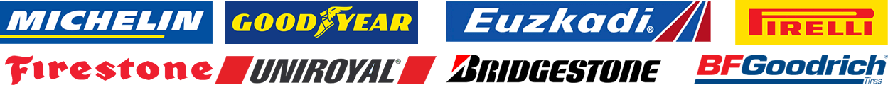 Michelin, Goodyear, Euzkadi, Pirelli, Firestone, Uniroyal, Bridgestone y BFGoodrich